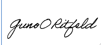 Signature of Guno O. Ritfeld