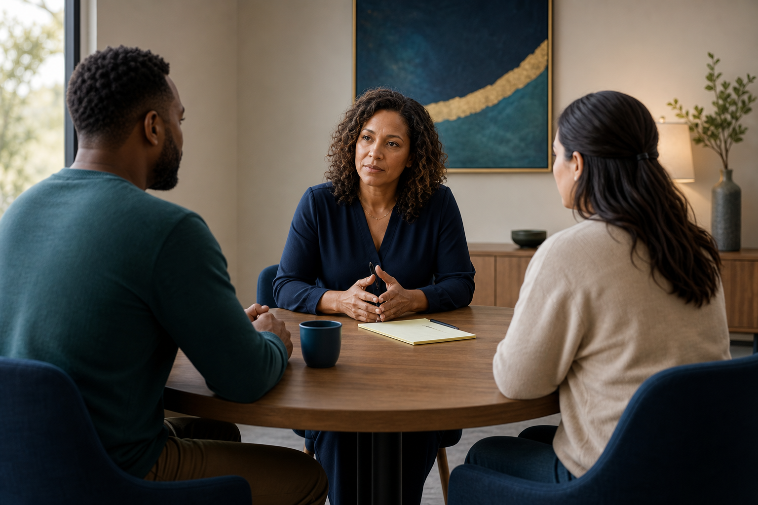 A complete Victim-Offender mediation Conference (2 IPV, 1DIV)