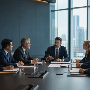 Senior legal and corporate negotiators in an ADR Academy executive workshop