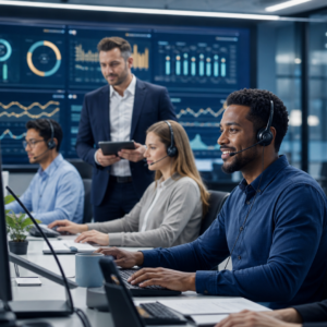 Contact-center professionals providing coordinated multichannel customer service