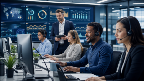 Contact-center professionals providing coordinated multichannel customer service
