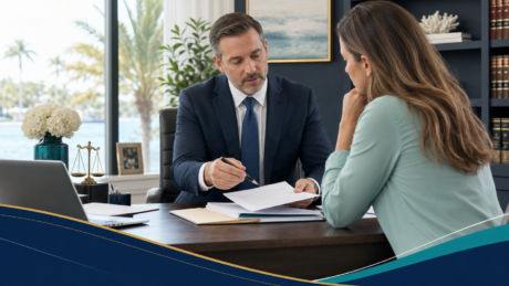 Florida legal and financial professionals reviewing divorce beneficiary rights