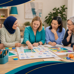 Educators and family-support professionals planning inclusive child development