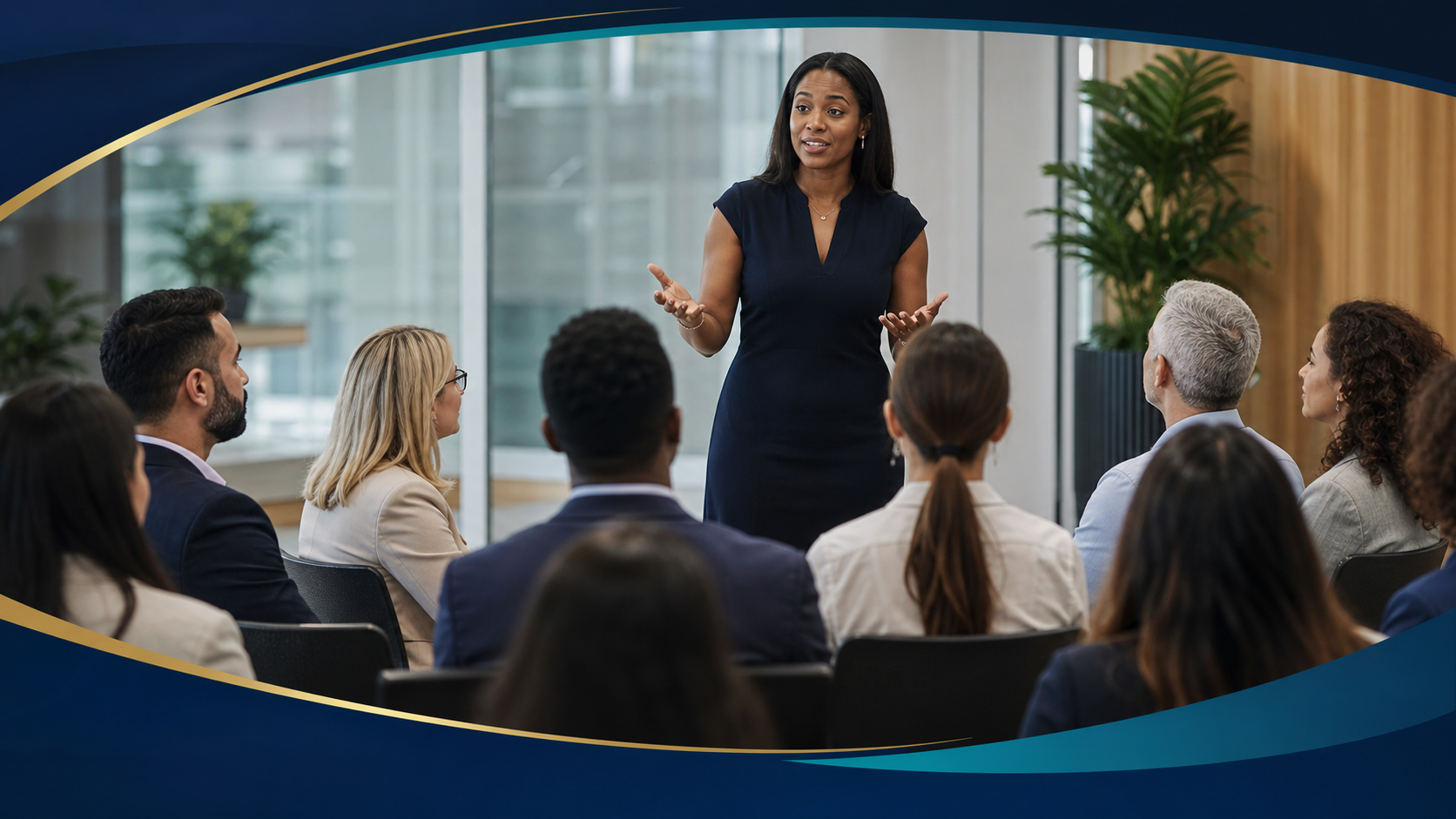 Diverse employees participating in respectful workplace harassment-prevention training