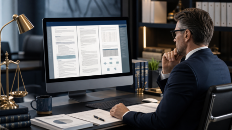 Professional using advanced document design and formatting tools
