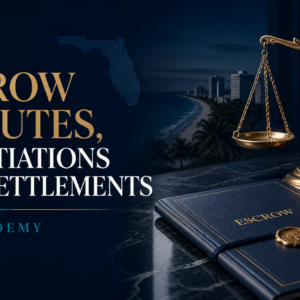 Escrow Disputes, Negotiations and Settlements course cover