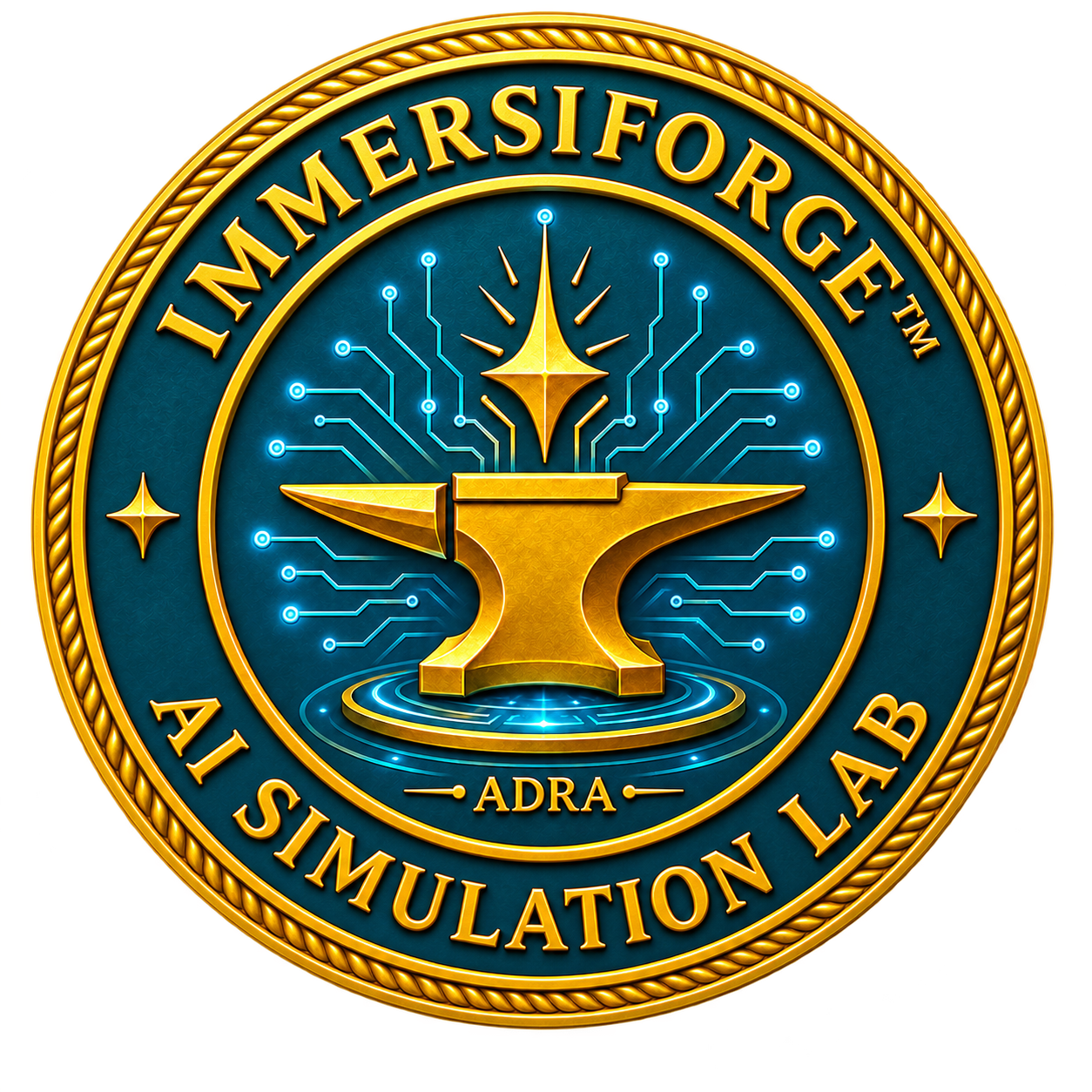 ImmersiForge AI Simulation Lab logo