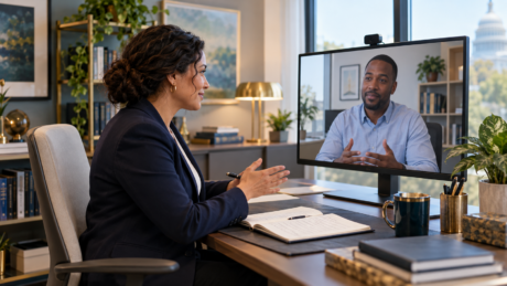 Illustrative learning scenario for ImmersiForge™ AI Simulation Lab — OPM HR 2.0: Due Process Under Pressure — Premium Live Edition